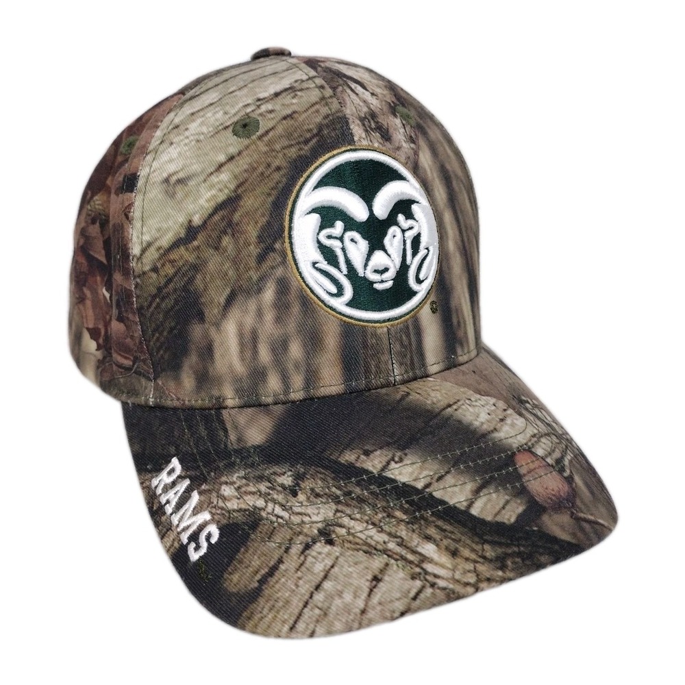 CSU Rams Russells Adjustable Hat Unisex Green/Camouflage Embroidered Logo EUC
